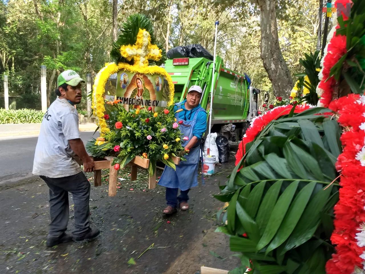 Cierre de iglesias disminuyó la venta de coronas de flores para la Virgen de Guadalupe