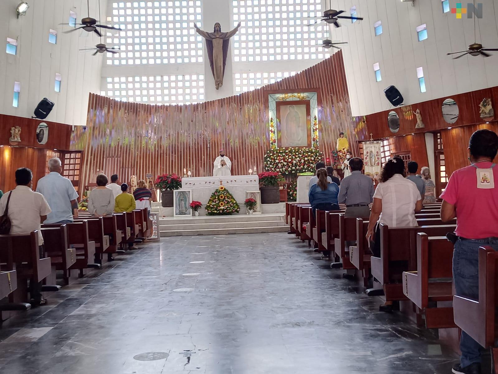 En Coatza, celebraciones guadalupanas con sana distancia