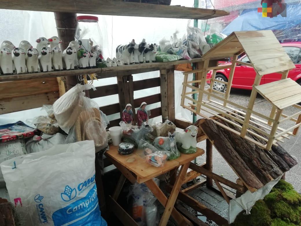 Comerciantes de  nacimientos se instalaron por tradición en Coatzacoalcos