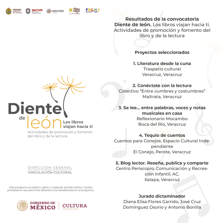 Presenta IVEC resultados de la convocatoria Diente de león. Los libros viajan hacia ti