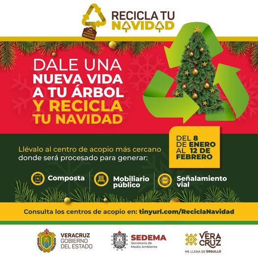 50 ayuntamientos veracruzanos se suman a la campaña Recicla tu Navidad
