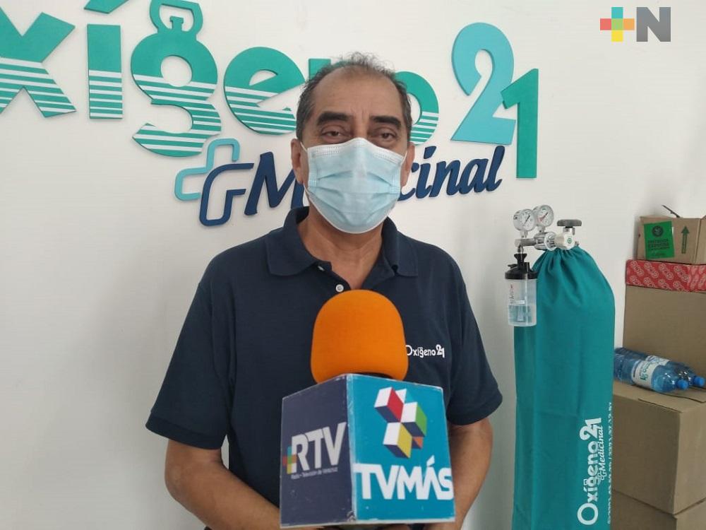 En zona Veracruz-Boca del Río aumenta un 300% la demanda de tanques de oxígeno
