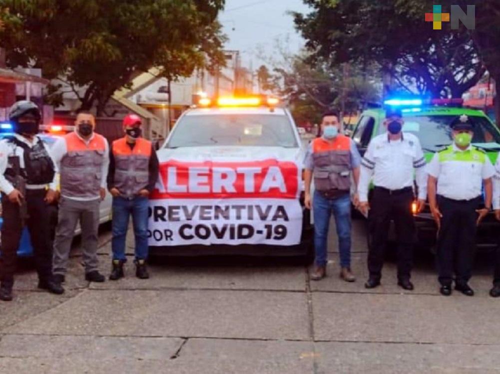 En Coatzacoalcos inició el operativo para disminuir movilidad de transeúntes en primer cuadro de la ciudad