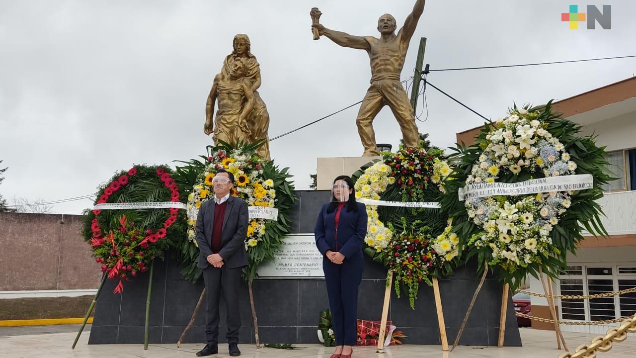 Recuerda el Gobernador Cuitláhuac García a los Mártires de Río Blanco