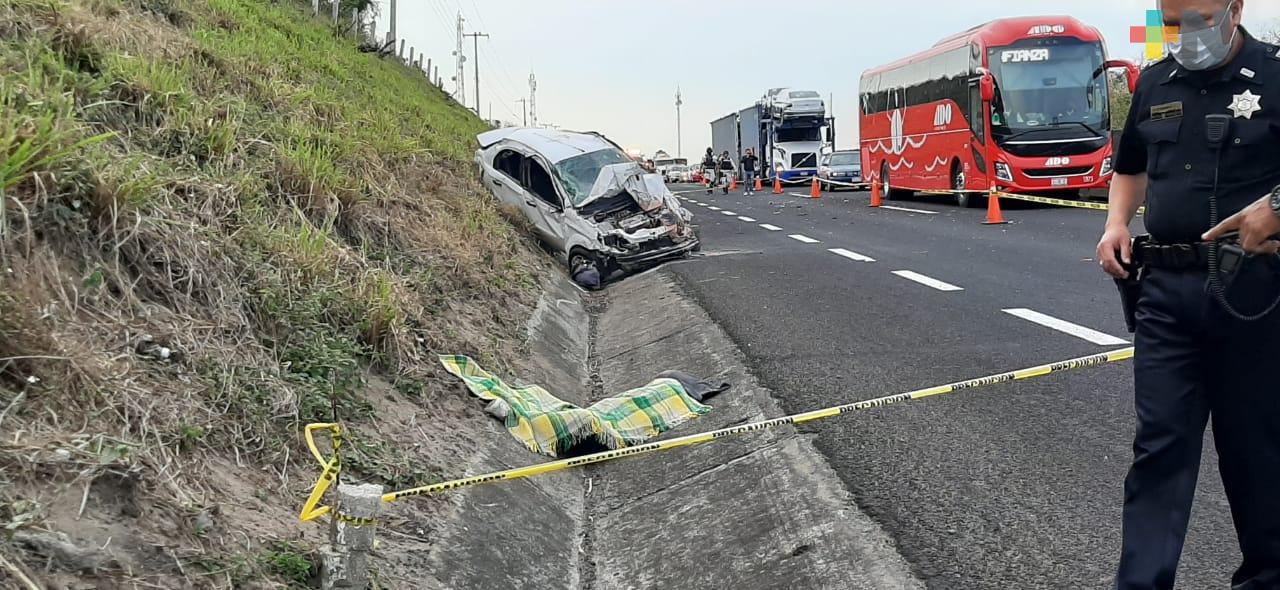 Mueren dos mujeres en accidente, en la autopista Veracruz-Cardel