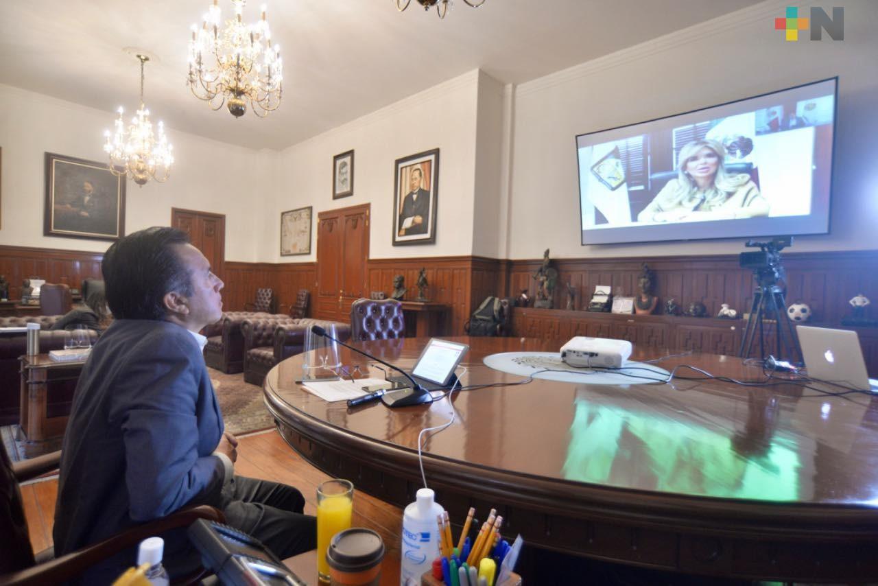 Participa el Gobernador Cuitláhuac García en reuniones virtuales