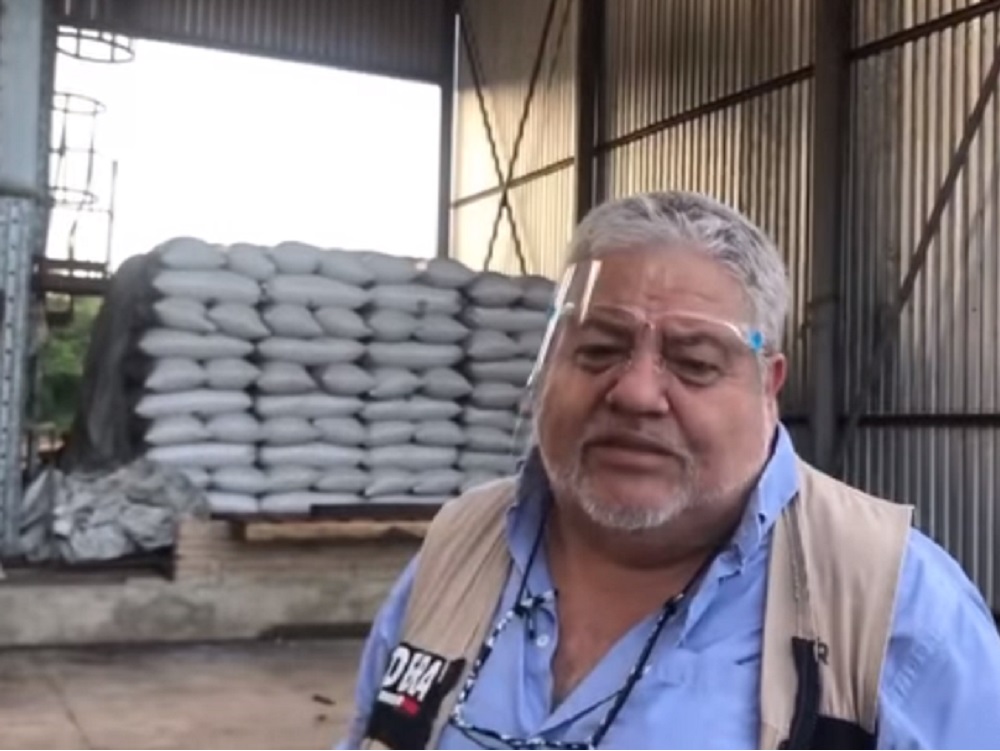 Manuel Huerta visitó centro de acopio de maíz La Estribera, en Soteapan, al sur de Veracruz