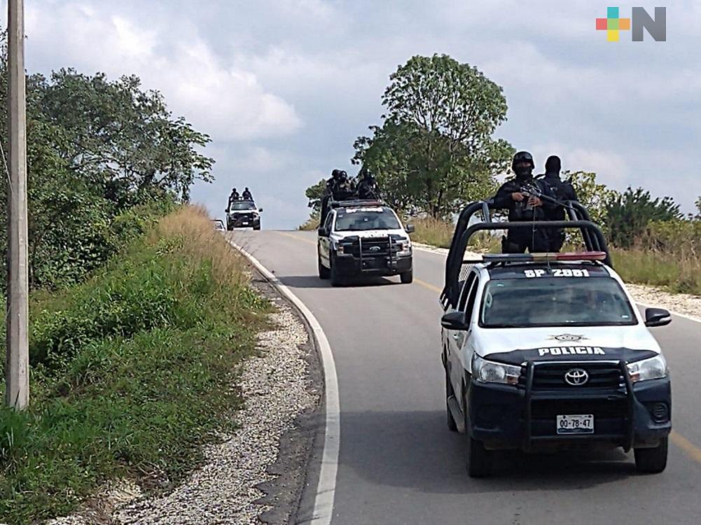 Para reforzar seguridad en Las Choapas, despliegan más de 300 elementos de fuerzas de seguridad