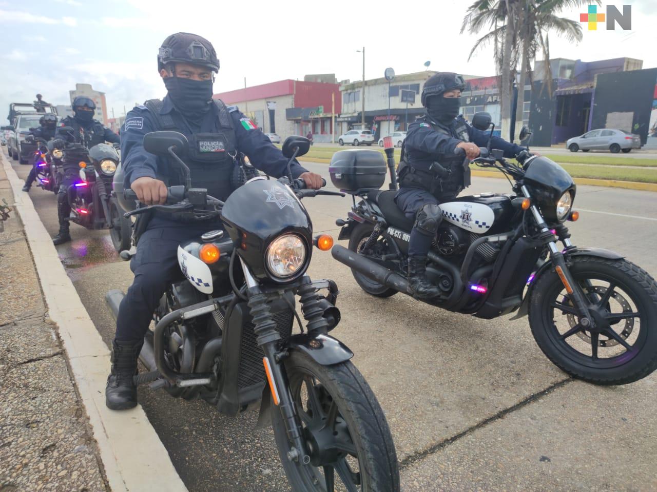 Inició operativo de seguridad en el malecón costero de Coatzacoalcos