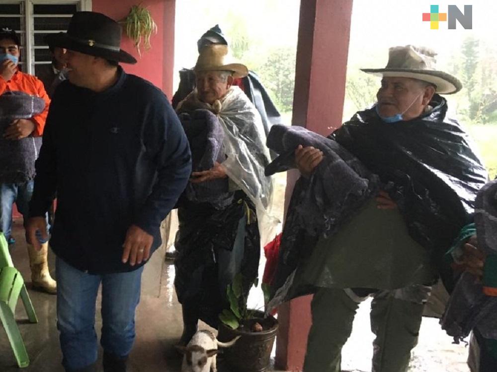 Realizan acciones preventivas en zonas altas de San Andrés Tuxtla por bajas temperaturas