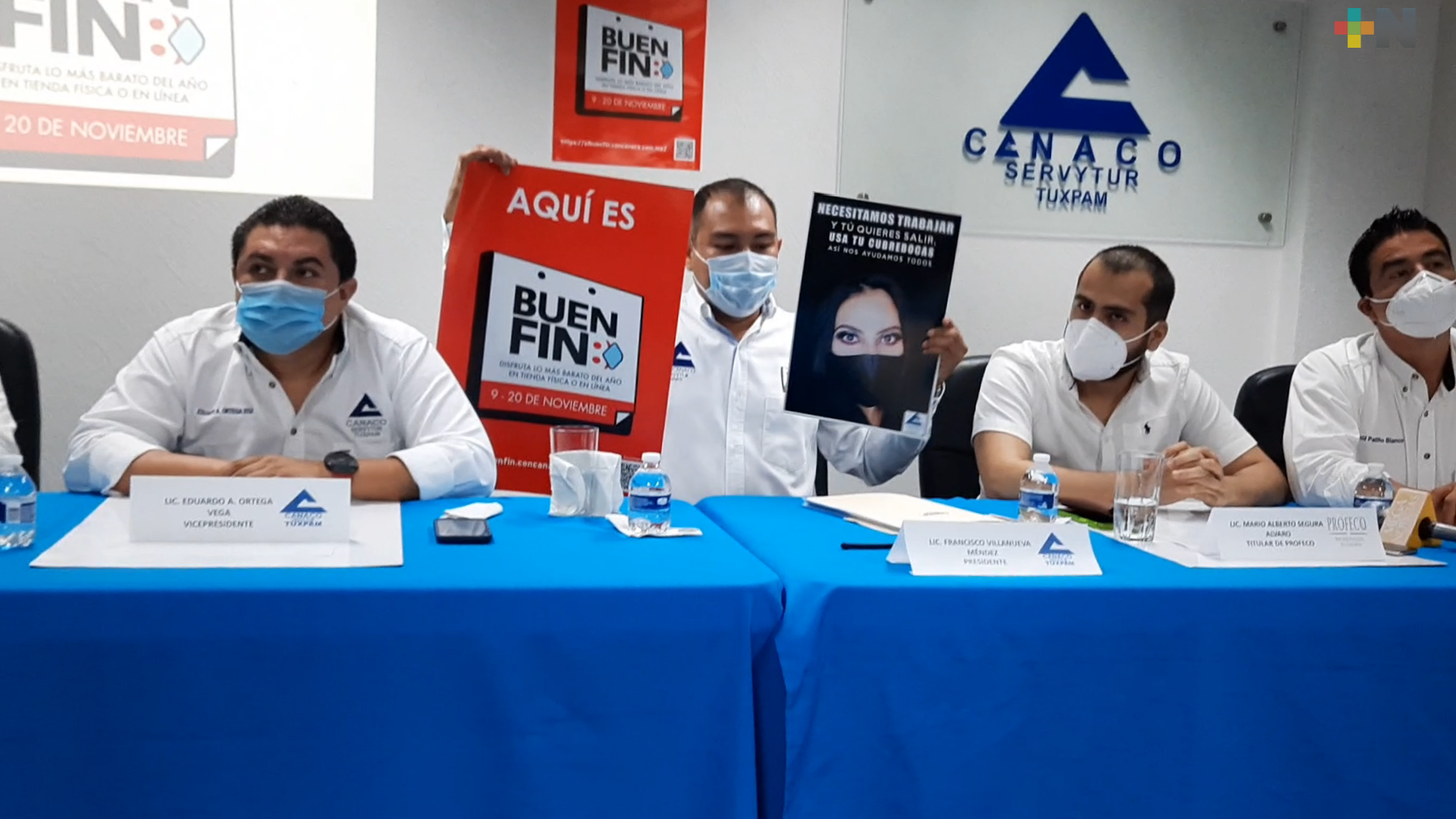 CANACO continúa promoviendo uso de cubrebocas en Tuxpan