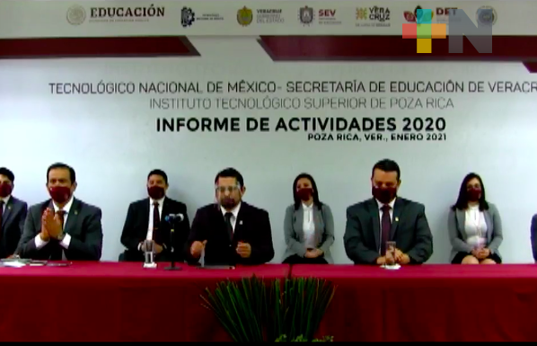 Secretario de Educación presente de manera virtual en informe del Tecnológico de Poza Rica