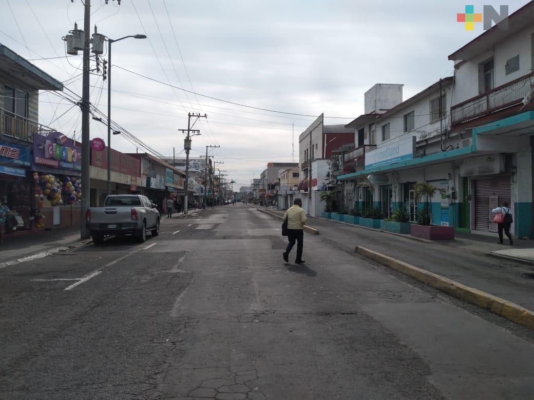 Cerrado el centro de la ciudad de Veracruz