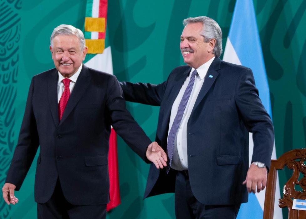 Presidentes de México y Argentina se reúnen en Palacio Nacional; refrendan postura en contra del acaparamiento de vacunas