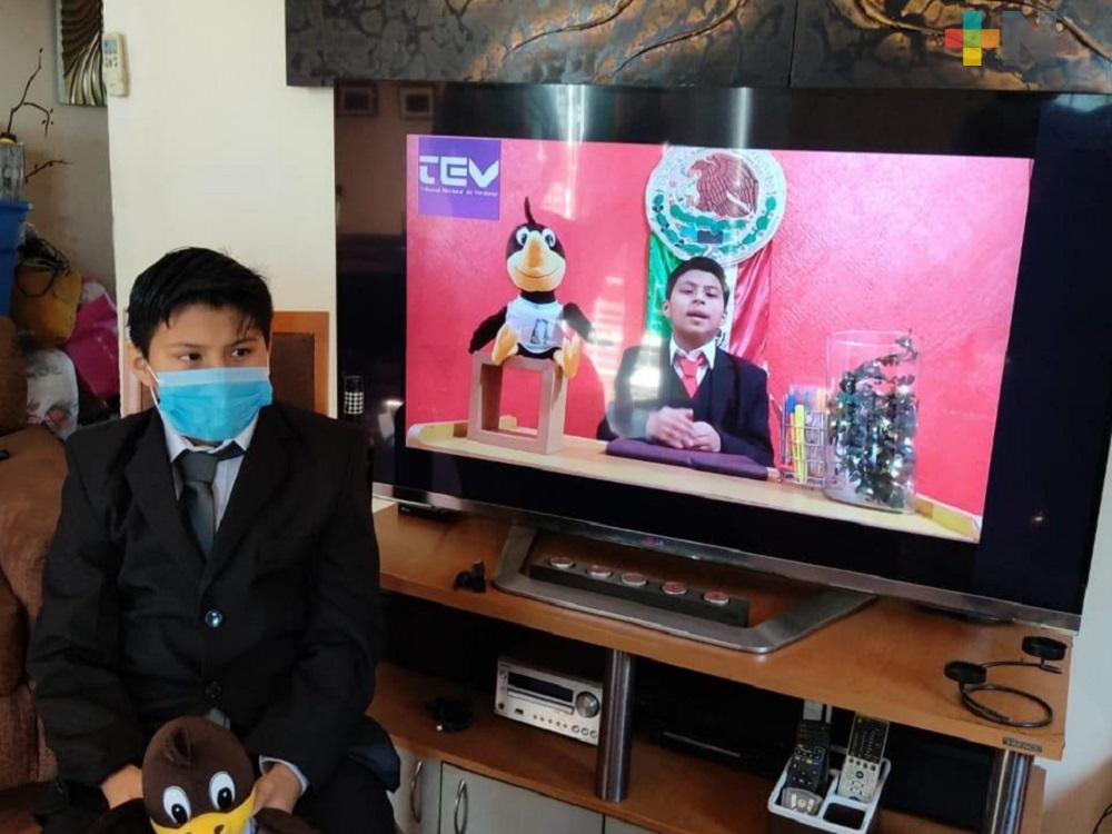 Axel Alejandro Domínguez, menor que representa a Coatzacoalcos en TEV