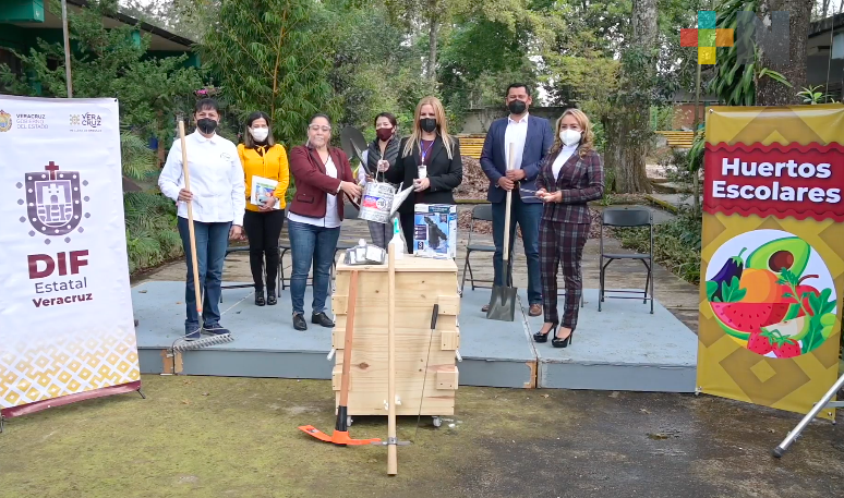 DIF Estatal de Veracruz entregó huertos escolares y de traspatio