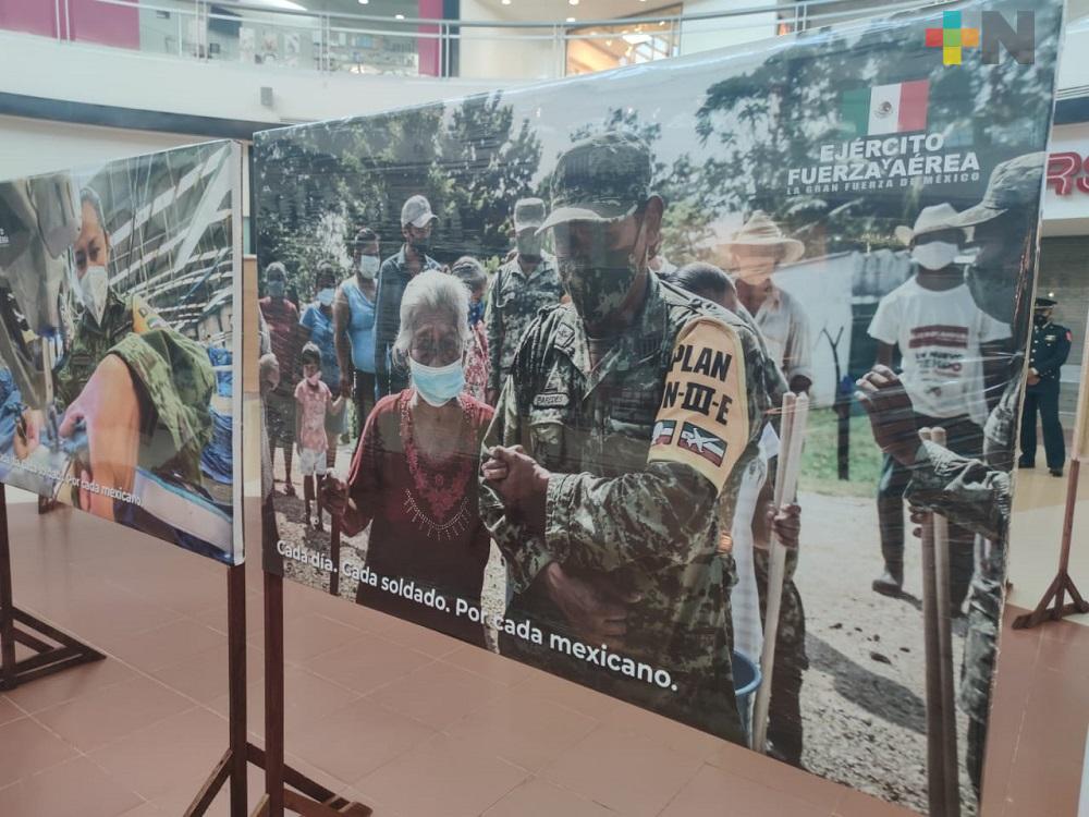 Ejército Mexicano realiza exposición «Siempre por ti, siempre por México»en Martínez de la Torre