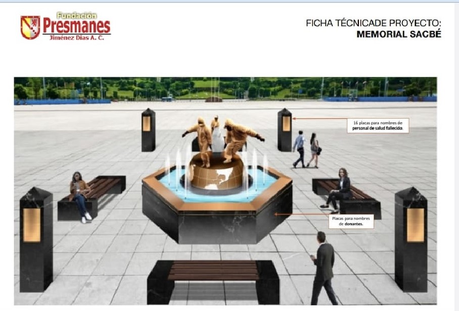 Proyectan monumento en honor al personal de Salud fallecido a causa de COVID-19, en Boca del Río