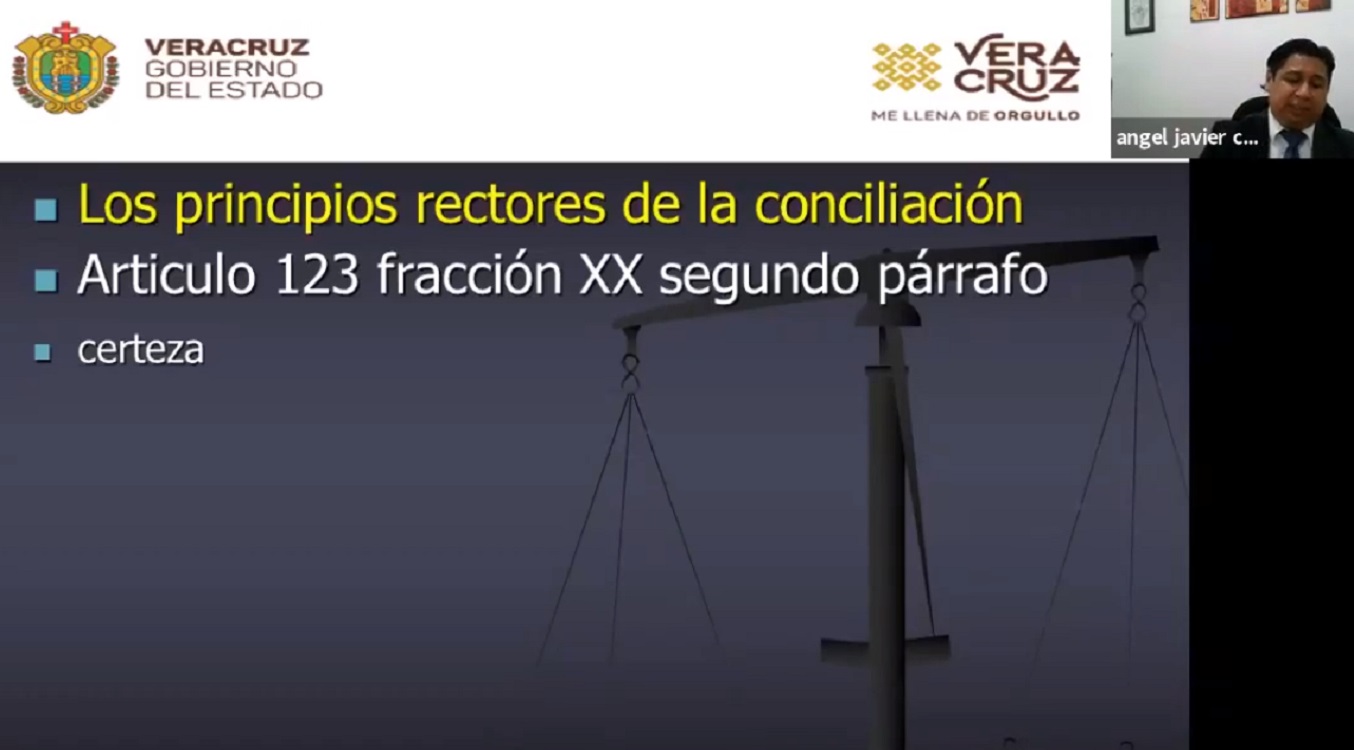 Secretaría de Trabajo de Veracruz ofreció conferencia virtual “Principios de la conciliación”