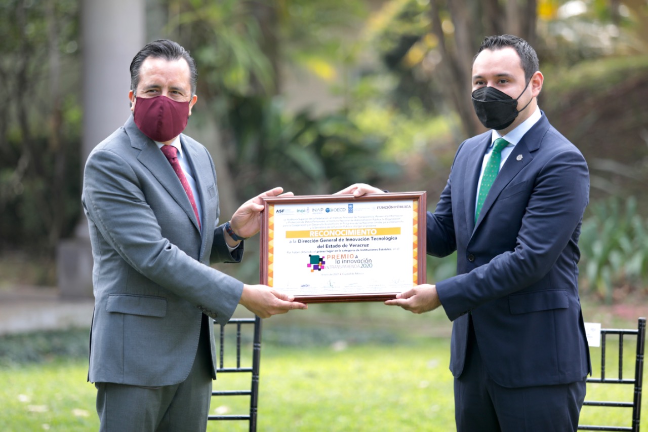 Reconoce INAI a Gobierno de Veracruz con el primer lugar en Premio a la Innovación en Transparencia 2020