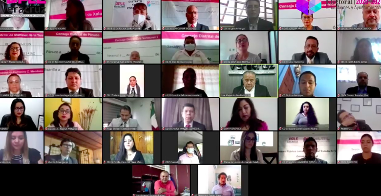 Rindieron protesta de manera virtual, presidentes de Consejos Distritales del OPLE Veracruz