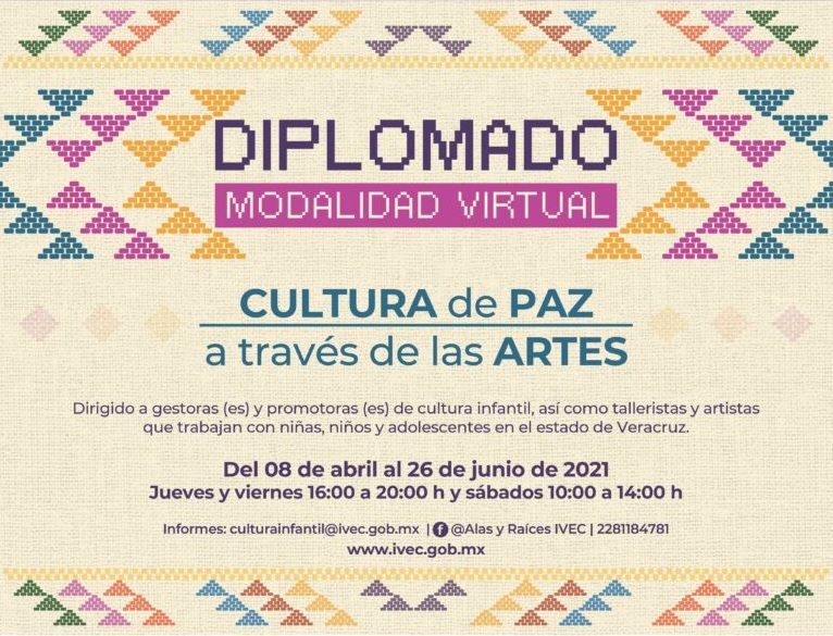 Convocan a participar en el Diplomado de Cultura de Paz a través de las Artes
