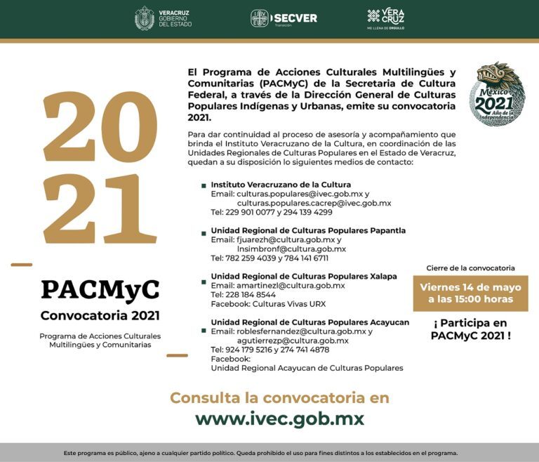 IVEC invita a participar en la Convocatoria PACMyC 2021
