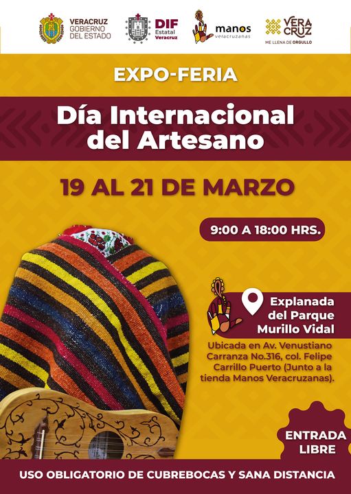 Del 19 al 21 de marzo se llevará a cabo Expo Feria al artesano veracruzano