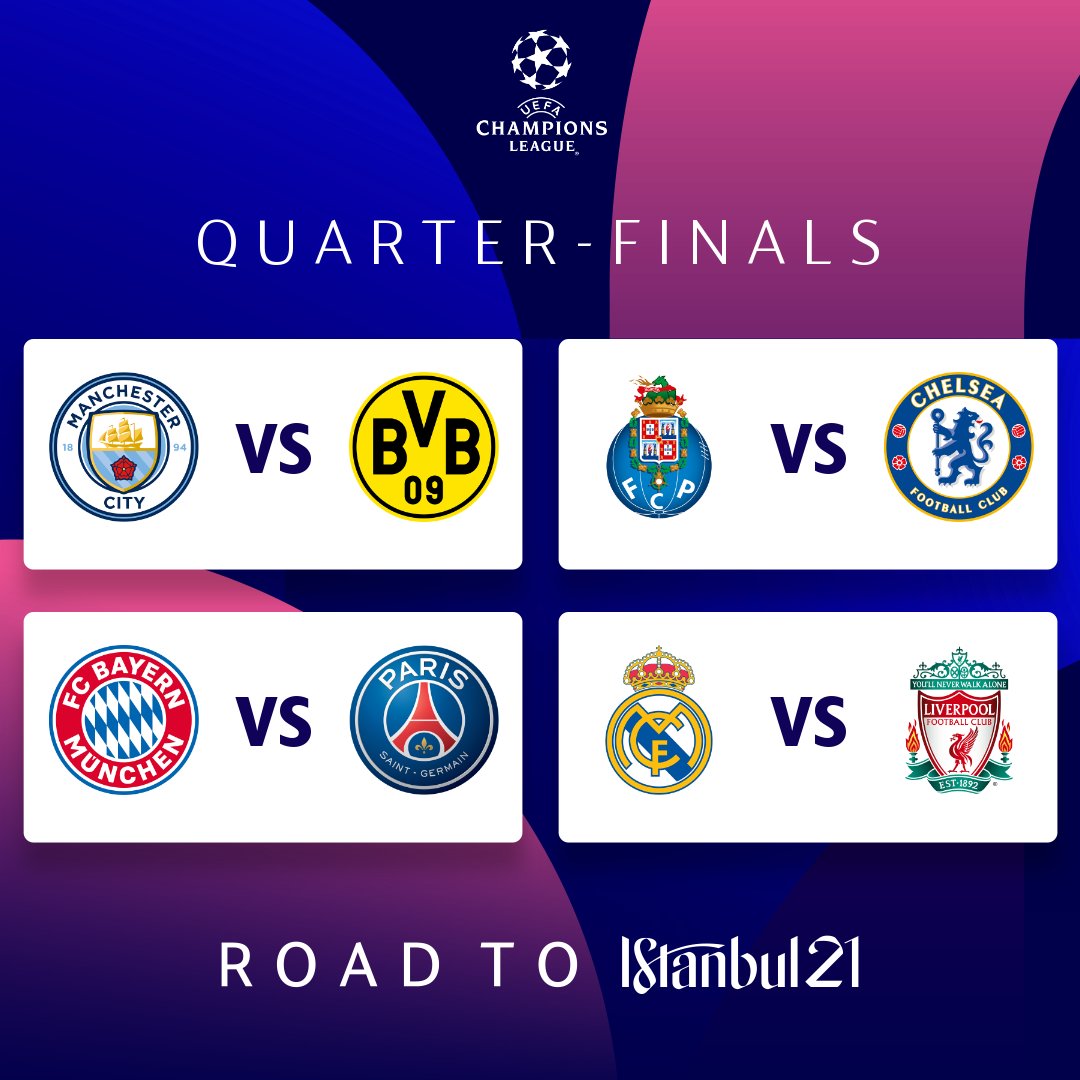 Real Madrid-Liverpool y PSG-Bayern, duelazos en cuartos de final en la Champions League