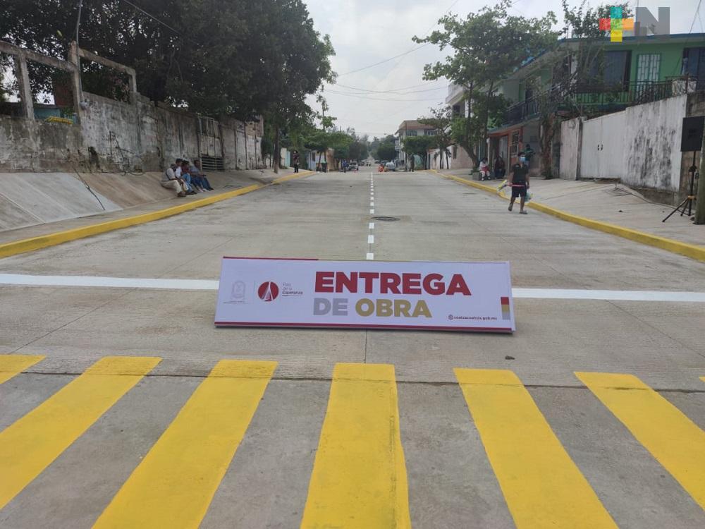 Ayuntamiento de Coatzacoalcos inauguró pavimentación en colonia Benito Juárez Norte