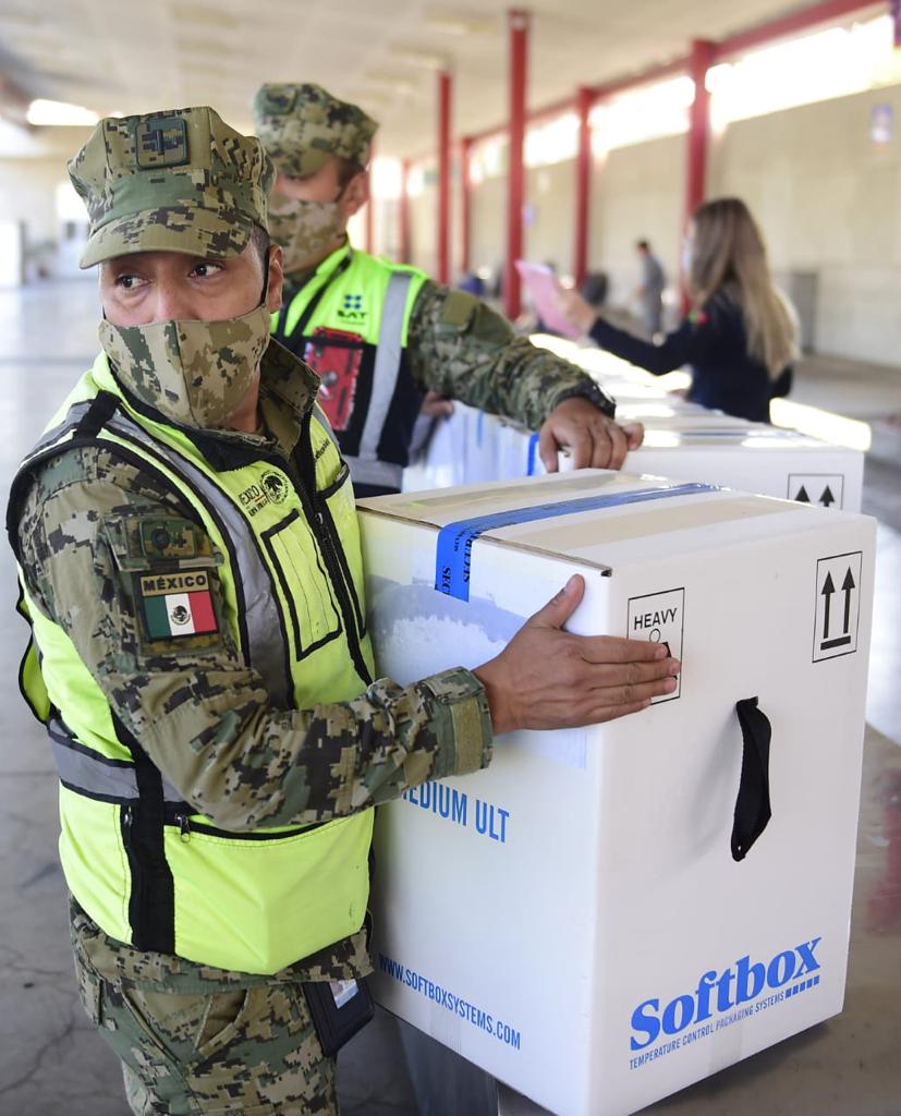 El Ejército y Fuerza Aérea Mexicanos distribuyeron más de 3 millones 723 mil vacunas contra el COVID-19