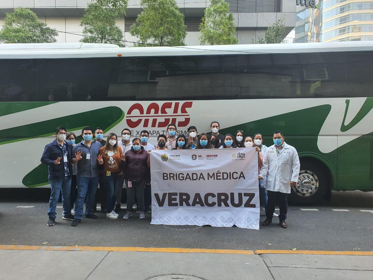 Regresó de CDMX brigada médica de Veracruz; reconocen desempeño en atención a pacientes COVID-19