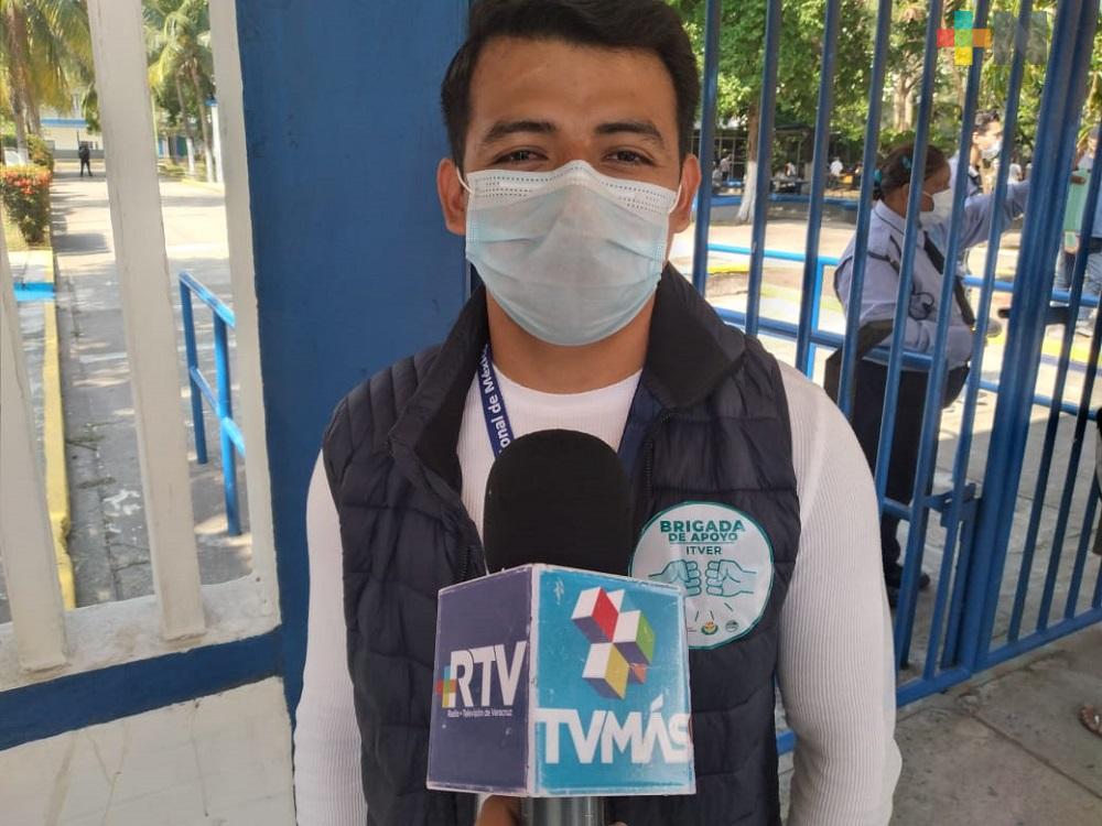 Estudiantes del Tecnológico de Veracruz se unen a la  jornada de vacunación contra COVID-19