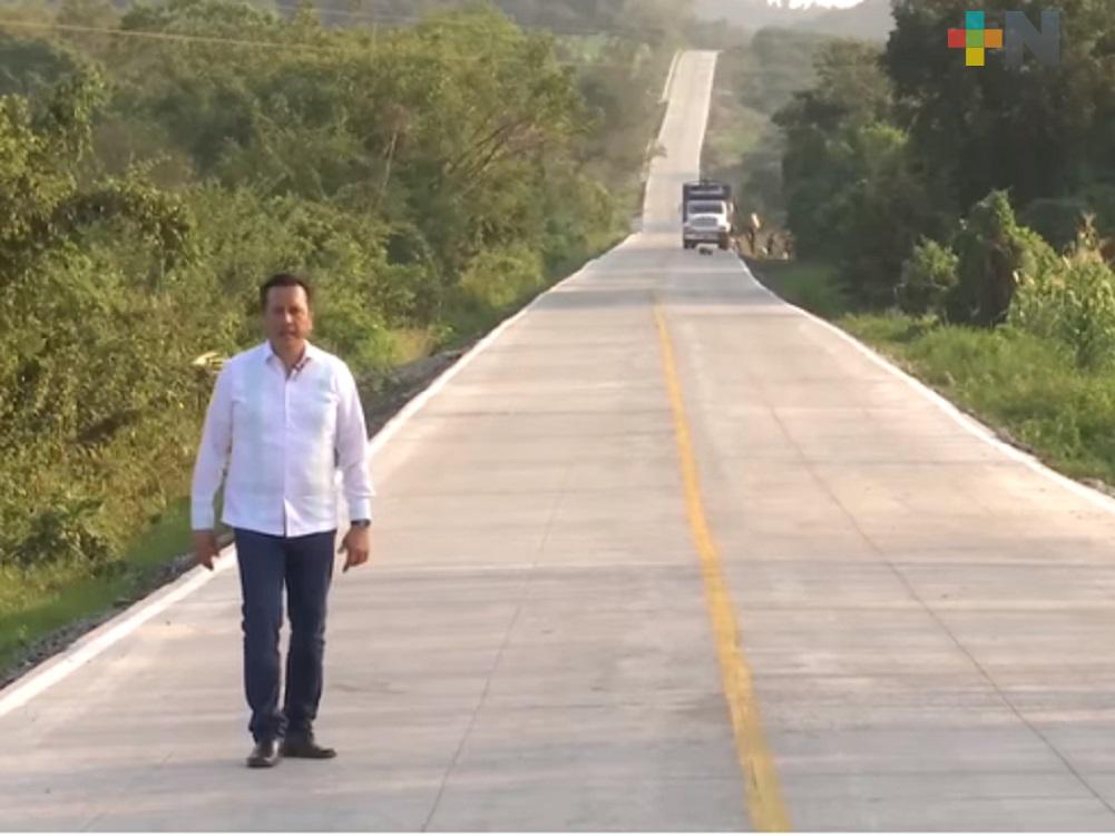 Gobernador Cuitláhuac García Jiménez inauguró camino La Pimienta-La Guásima