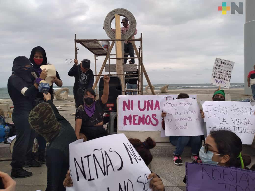 Mujeres en Veracruz protestaron contra la violencia