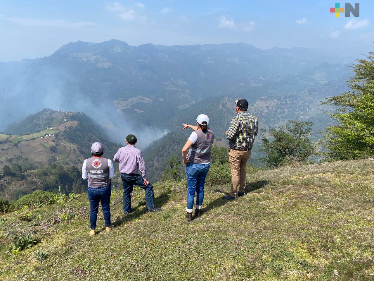 Reporta PC 65% de control y 40% de liquidación en incendio de Las Vigas