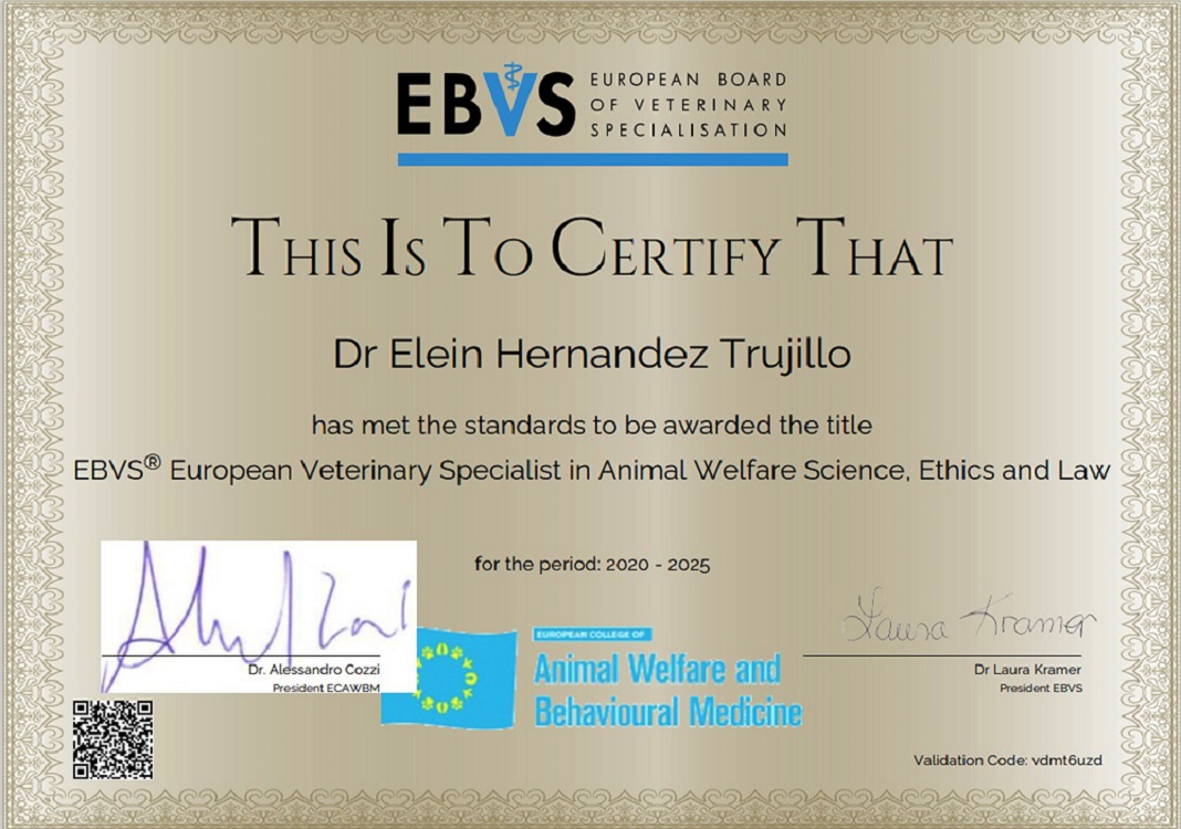 Investigadora de la UNAM, primera en el mundo en lograr certificación europea en bienestar animal