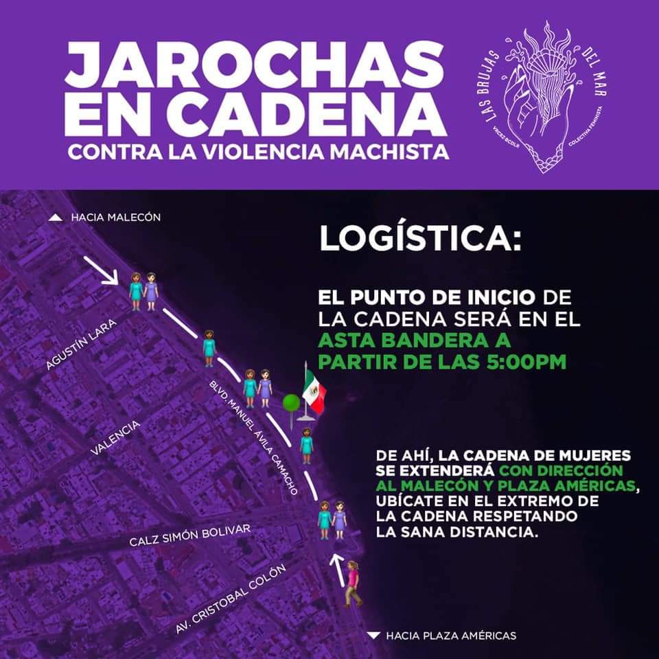 Realizarán cadena humana el Día Internacional de la Mujer en zona conurbada Veracruz-Boca del Río