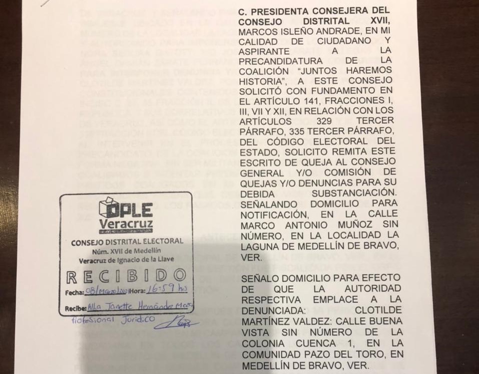 Acusa Marcos Isleño campaña de desprestigio en su contra