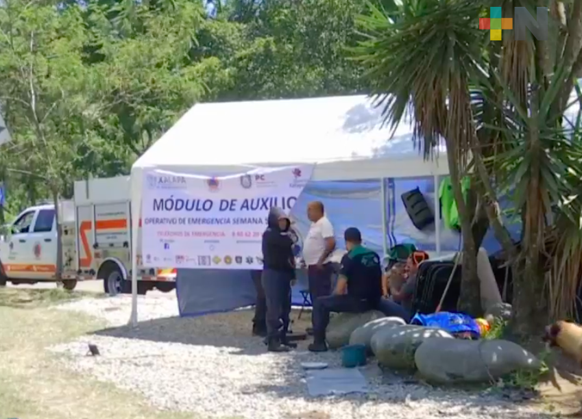 En Xalapa, seis módulos, 565 elementos y 106 unidades en operativo Semana Santa 2023