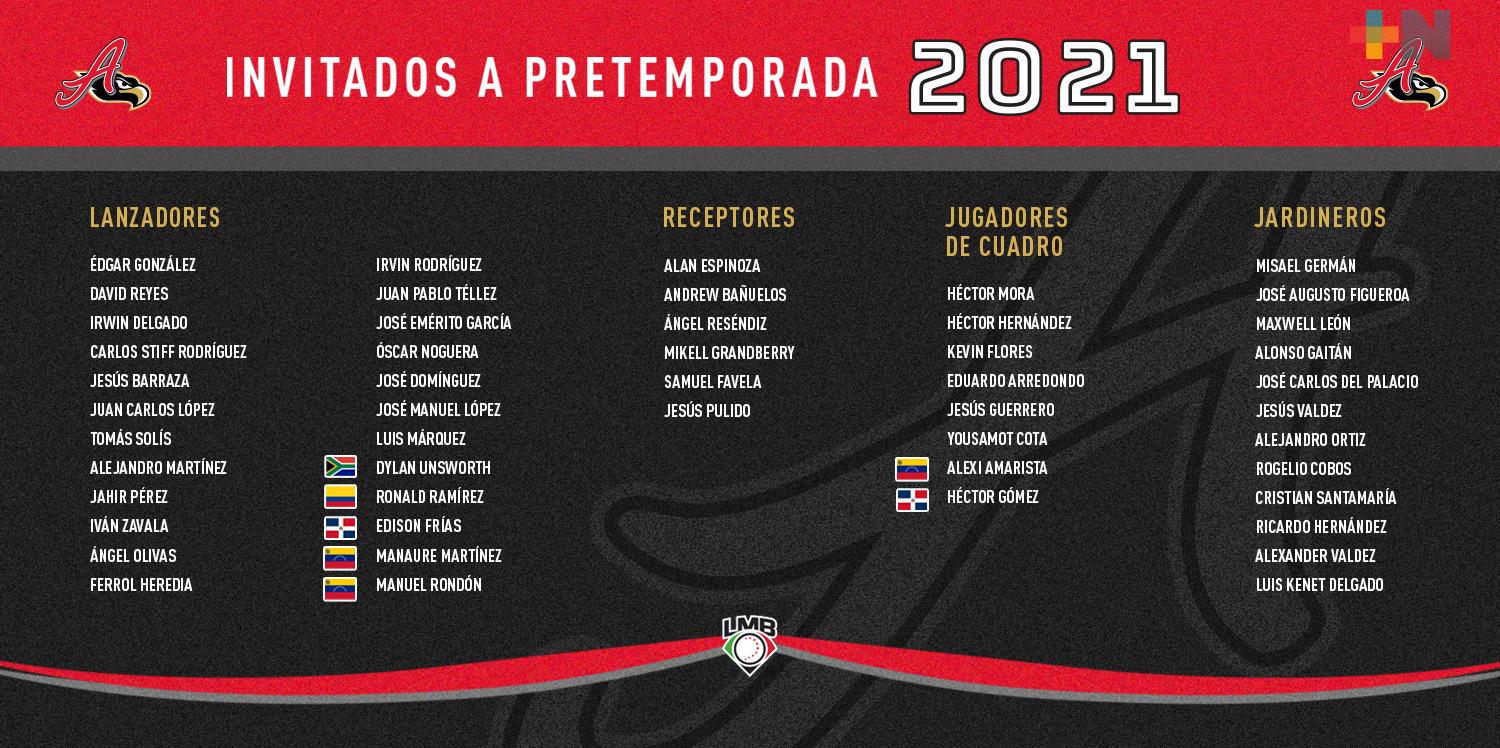 50 peloteros iniciarán pretemporada con El Águila de Veracruz