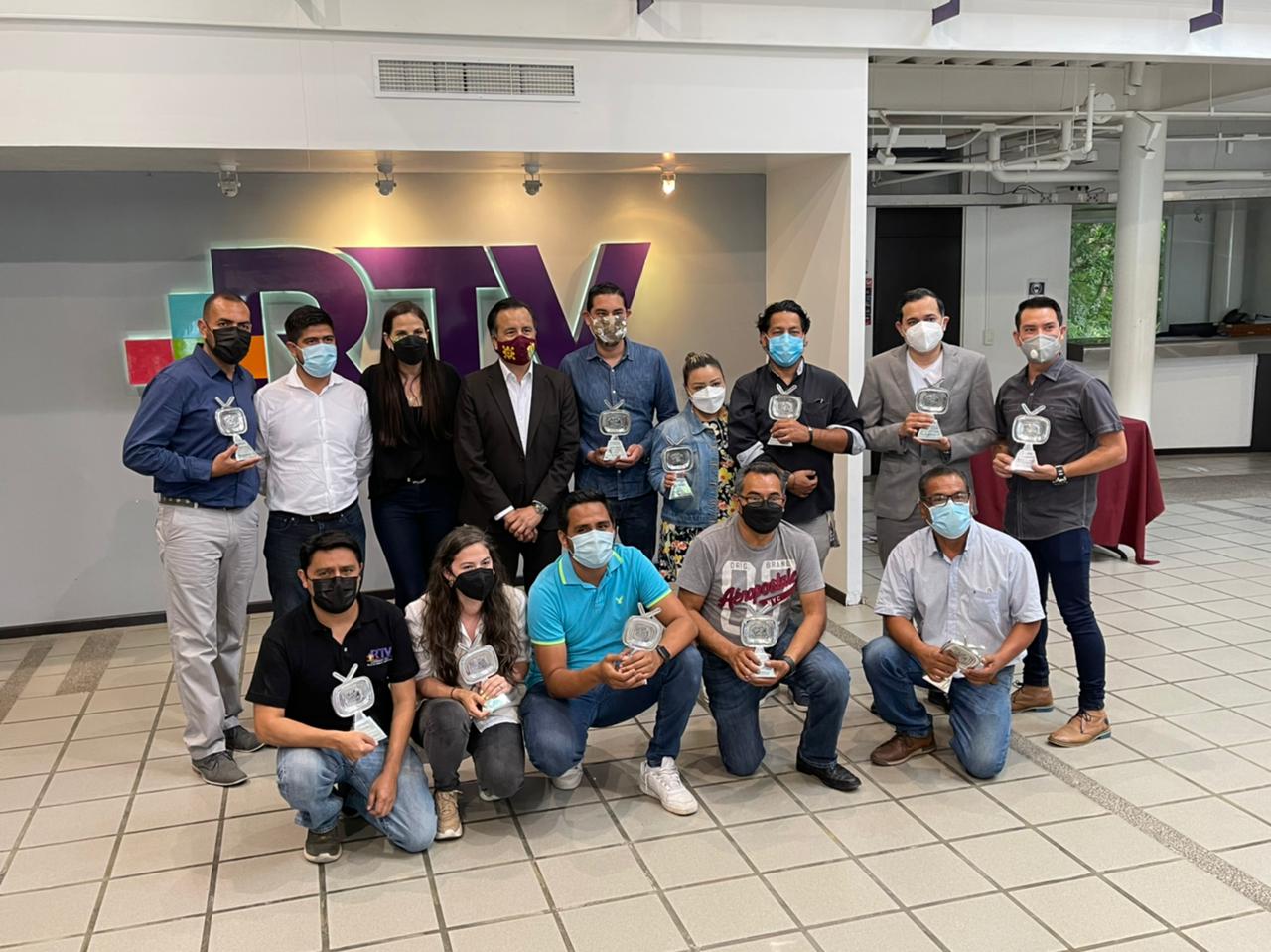 Reconoce gobernador Cuitláhuac Garcia talento de RTV por ganar 11 premios Pantalla de Cristal