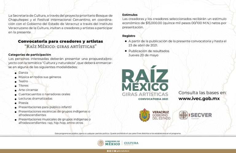 Presenta IVEC la convocatoria Raíz México: Giras Artísticas
