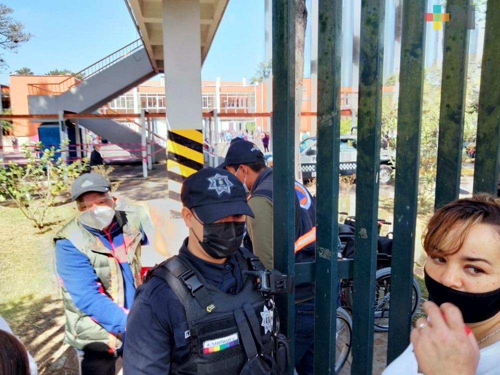 Sin incidentes durante vacunación en Xalapa, reporta la Policía Municipal