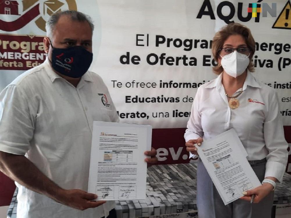 Telebachilleratos de Tuxpan firman convenio de colaboración con Colegio Euroamericano