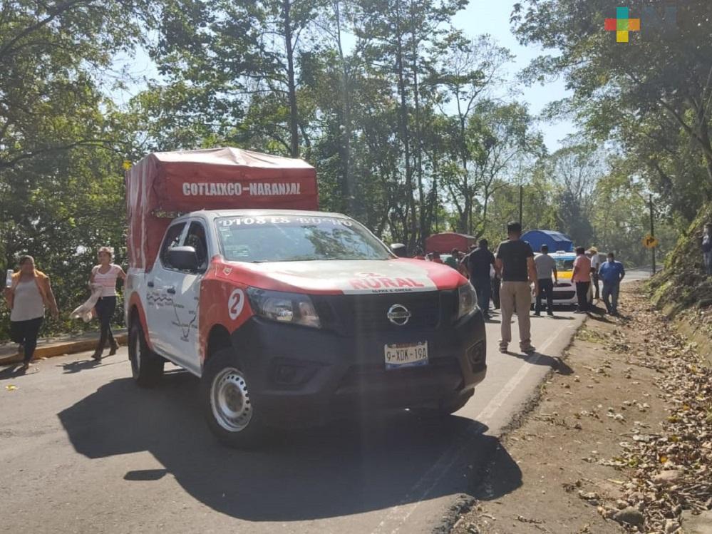 Transportistas de Naranjal y Zongolica paralizaron Transporte público en Naranjal-Córdoba-Zongolica