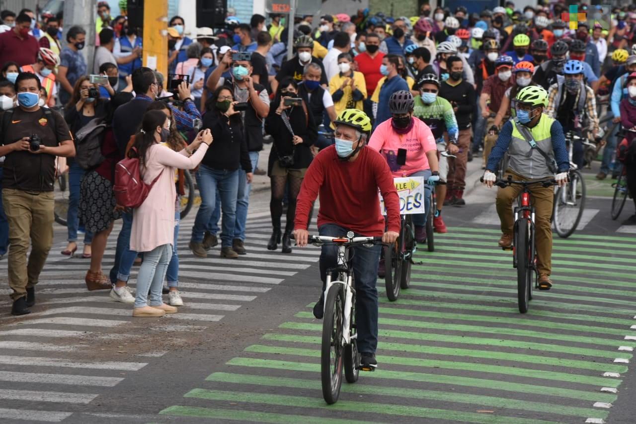 Inauguraron Ciclovía de Xalapa, por una movilidad segura y sustentable
