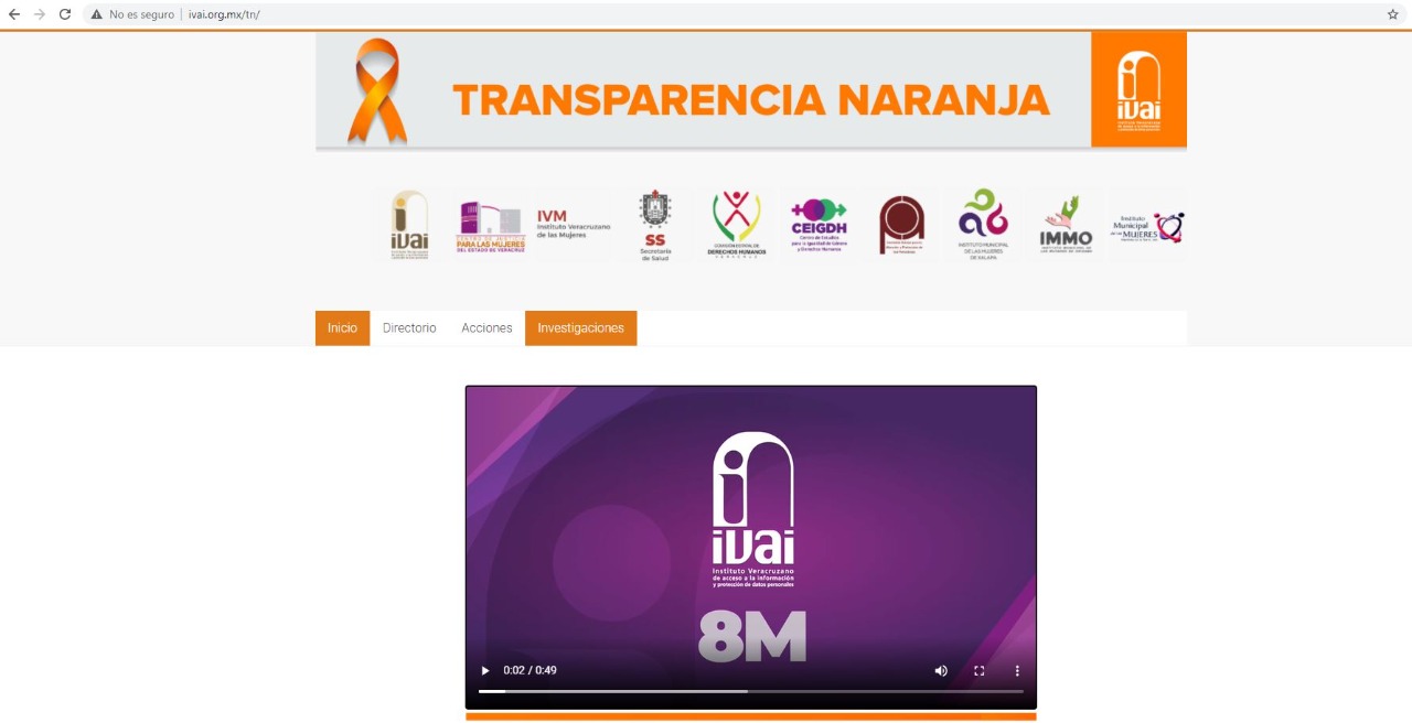 Instituto Veracruzano de Acceso a la Información presentó el micrositio “Transparencia Naranja”