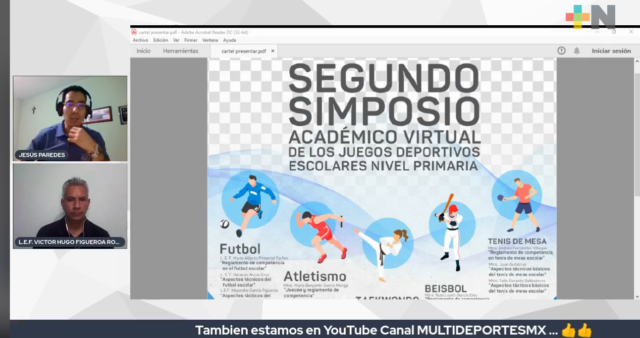 Presentan Simposio virtual de Juegos Deportivos Escolares