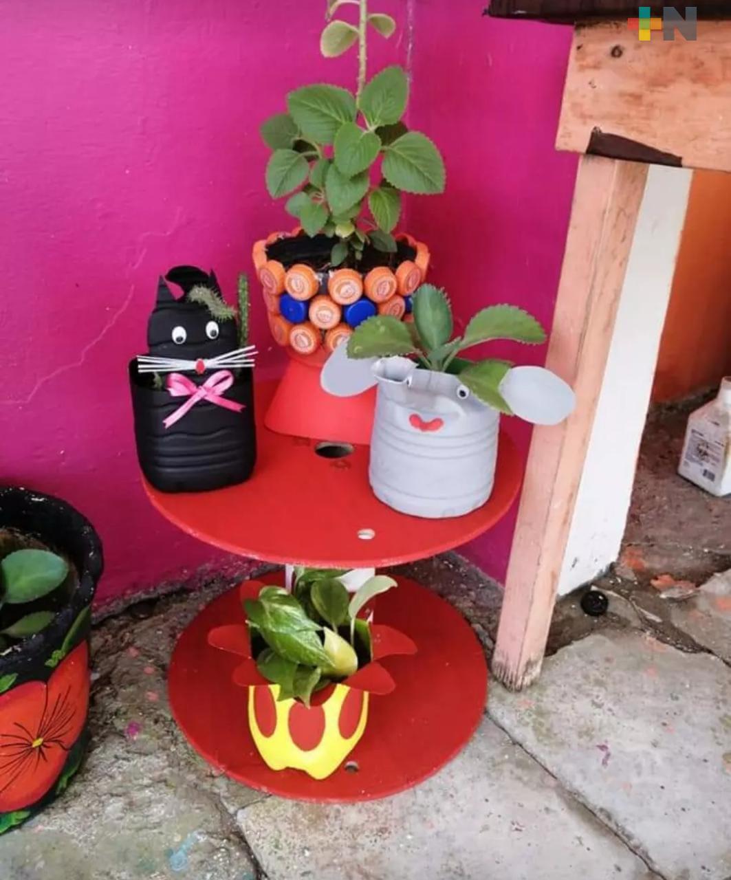 Preparan trueque de macetas para acopiar víveres en Coatzacoalcos